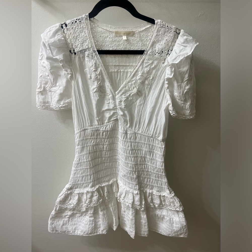 Loveshackfancy White Mini Dress Size Small